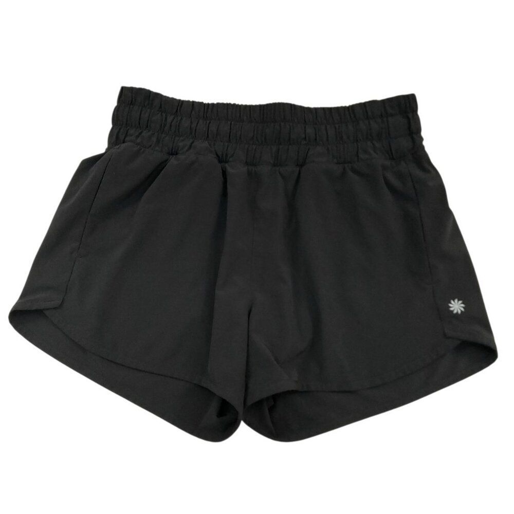 Athleta Girl Shorts Youth XL 14 Black Running Athletic Lined Mesh Quick-Dry